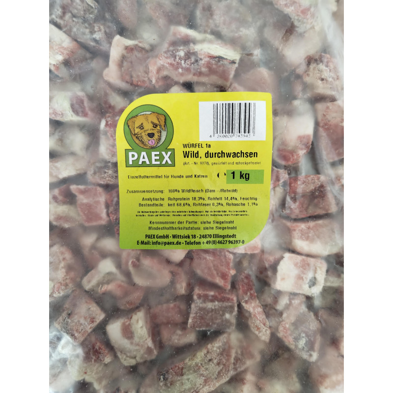 Wild durchwachsen im 1kg Paket für Ihren Hund